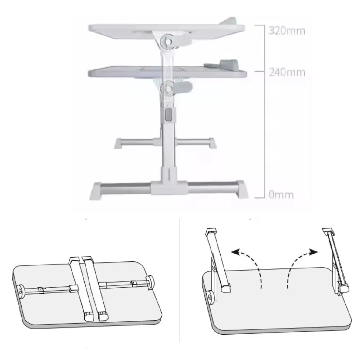 Miniatura 3 de Mesa De Cama Computador Multifuncional